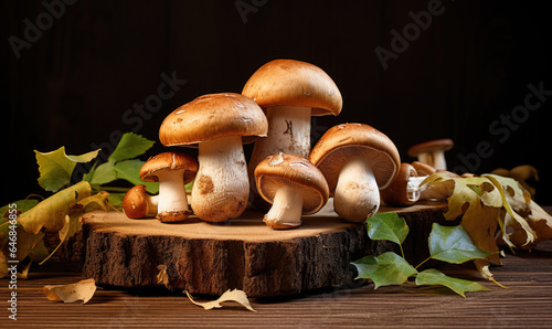 Close-up of assorted mushrooms.