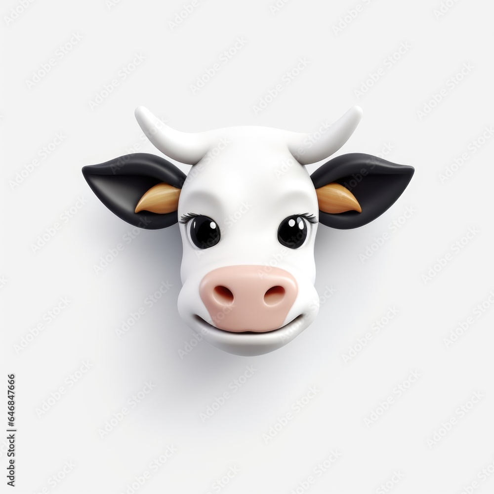 Cow mascot for a company 3D logo. Generative AI Cow mascot for a company 3D logo. Generative AI