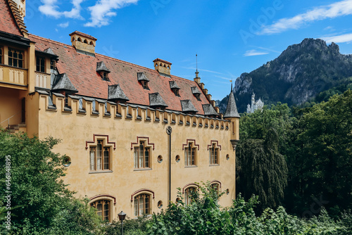 Close up of the famous Hohenschwangau Castle in Bavaria, Southern Germany