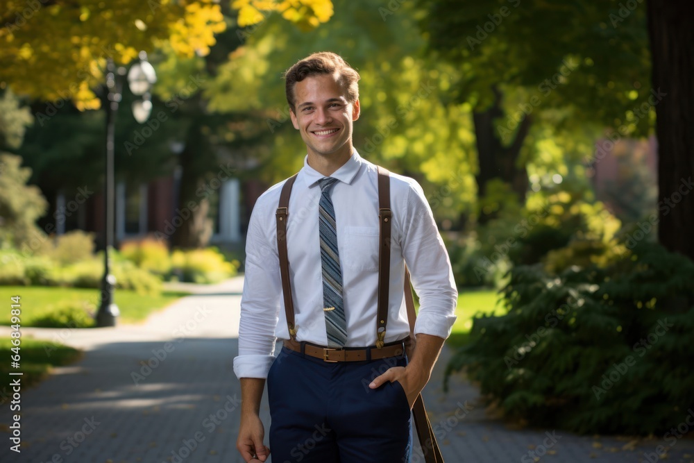 Caucasian Male Professor Background Strong Generative AI Caucasian Male Professor Background Strong Generative AI