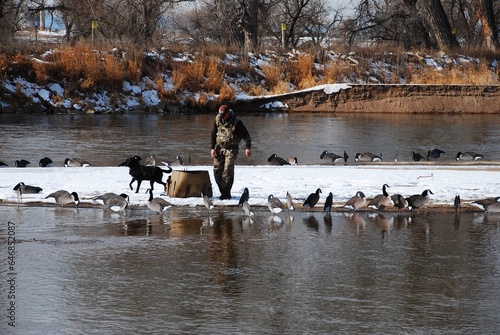 Waterfowl hunting on teh Platte River photo