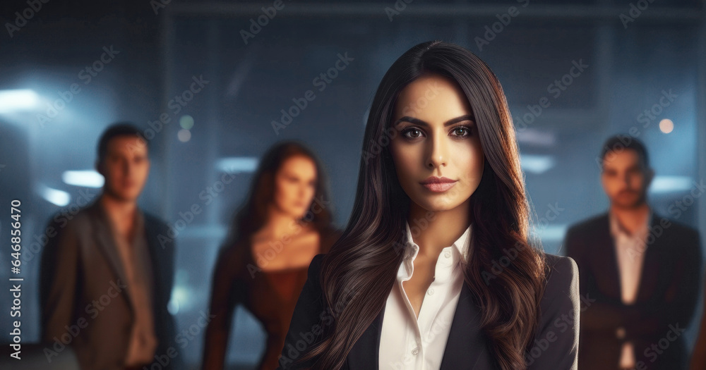 Indian female CEO in office, symbolizing the increasing presence of women in top executive positions Indian female CEO in office, symbolizing the increasing presence of women in top executive positions