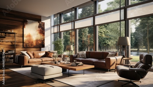 modern living room interior of a luxury house © Hitesh
