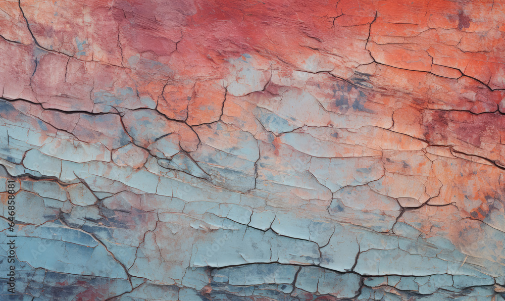 Texture of cracked paint. Dried oil paint color.