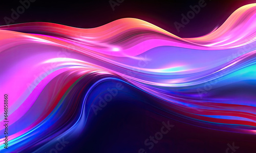 Abstract liquid wave wallpaper. Creative holographic banner