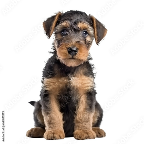 Airedale Terrier Full body facing forward ,High quality photo isolated on white background photo