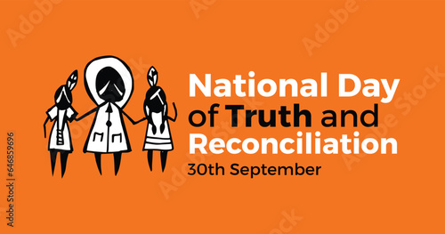 National Day for Truth and Reconciliation. 30th September. Every Child Matters. Vector Illustration.