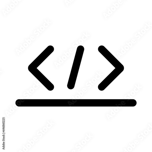 Coding icon vector, coding icon flat trendy style illustration isolated on white background.