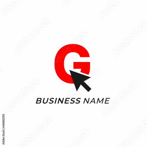 Free Download design logo combine letter G and arrow mouse - GFXLoad