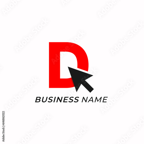 Free Download design logo letter D and arrow mouse - GFXLoad