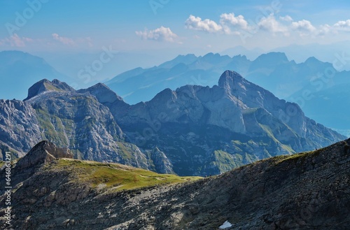 Bergketten, Blick vom Säntisgipfel, Alpstein
