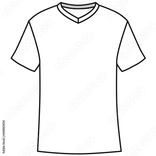 T Shirt V Neck Mock Up