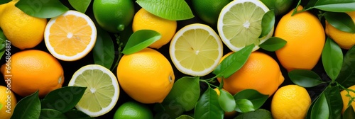 AI-generated illustration of a pair of freshly picked lemons and limes