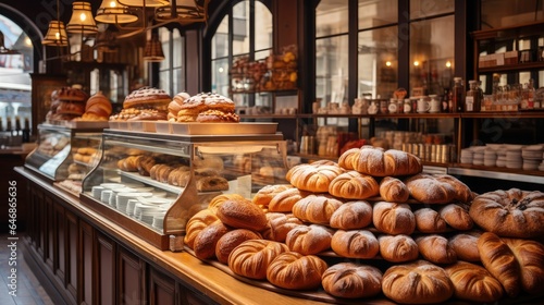 AI generated illustration of A selection of freshly baked croissants © Rawf8/Wirestock Creators