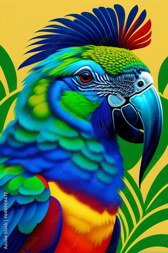 Obraz premium blue and yellow macaw