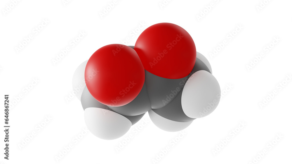 diacetyl molecule, butanedione molecular structure, isolated 3d model van der Waals diacetyl molecule, butanedione molecular structure, isolated 3d model van der Waals