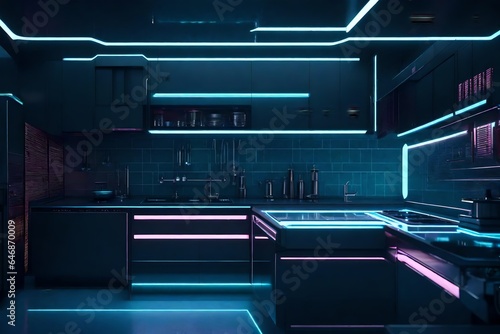A futuristic kitchen with cutting-edge technology.