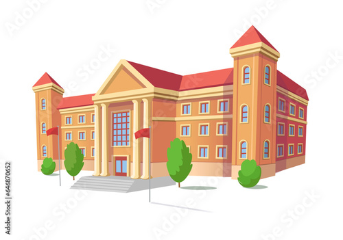 SCHOOL BUILDING in perspective