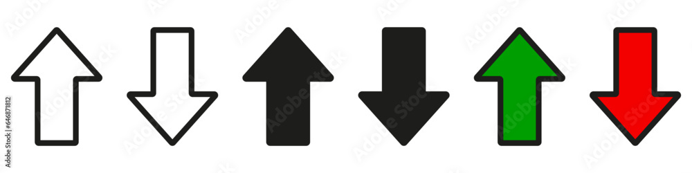 Percent arrow isolated icon in line style. Vector business concept. Percent arrow isolated icon in line style. Vector business concept.