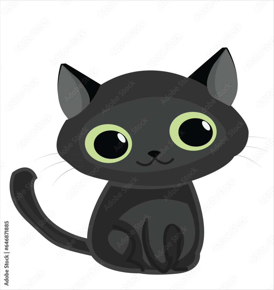 It's a cartoon cat it's editable It's a cartoon cat it's editable