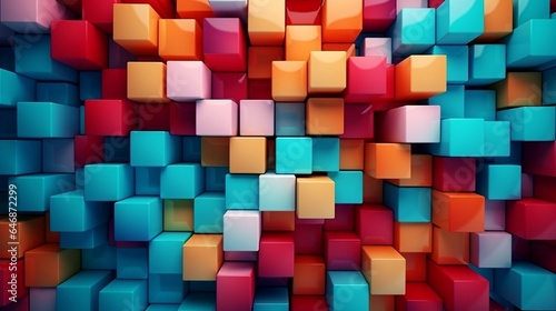 abstract background of cubes photo