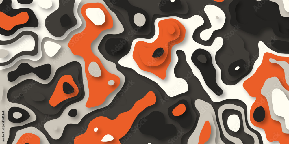 Paper cut 3d render topography abstract ,beautiful color palette colors, waves and layers, flat fiber structures, holes, macro texture digital art ,background for desktop, vector illustration Paper cut 3d render topography abstract ,beautiful color palette colors, waves and layers, flat fiber structures, holes, macro texture digital art ,background for desktop, vector illustration