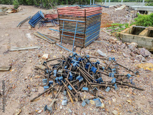 Bracing used for scaffolding photo