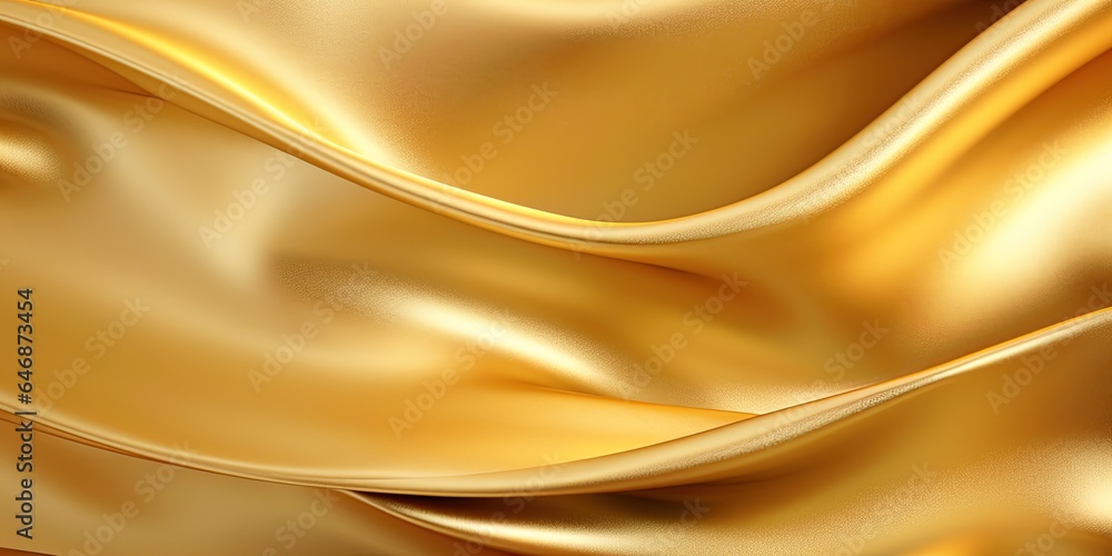 Gold cloth luxurious background. Generative Ai illustration - obrazy, fototapety, plakaty 