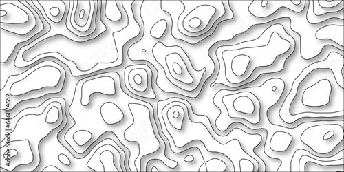 3D Contour map background. Vector geography scheme and terrain. Topography grid map. Stylized topographic contour map. Geographic line mountain relief. Abstract lines or wavy backdrop background.