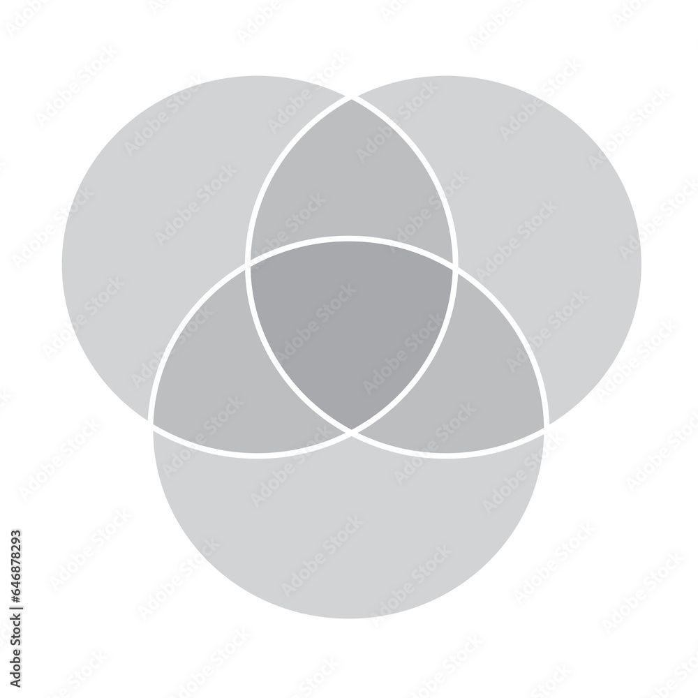 3 Circle Venn Diagram template grey with white line PNG 3 Circle Venn Diagram template grey with white line PNG