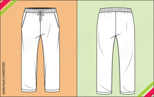BOYS MEN TRACK PANT JOGGER ILLUSTRATION