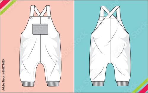 INFANT FRANKIE OVERALL DUNGAREE ILLUSTRATION