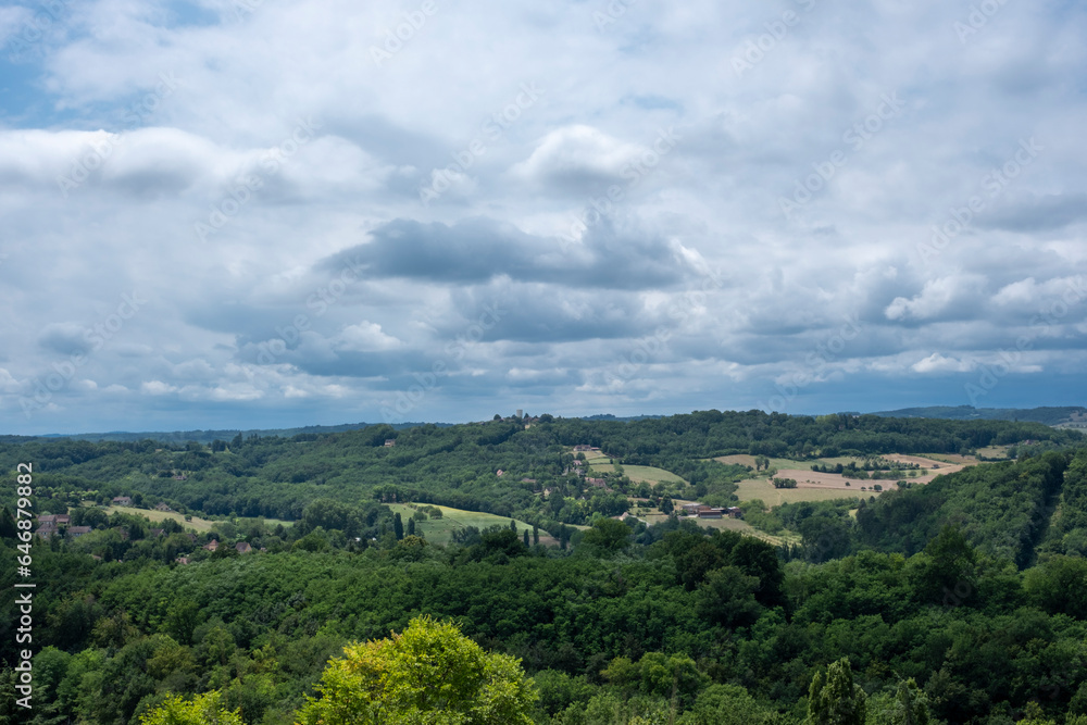 France countryside panorama landscape (dordogne, correze)