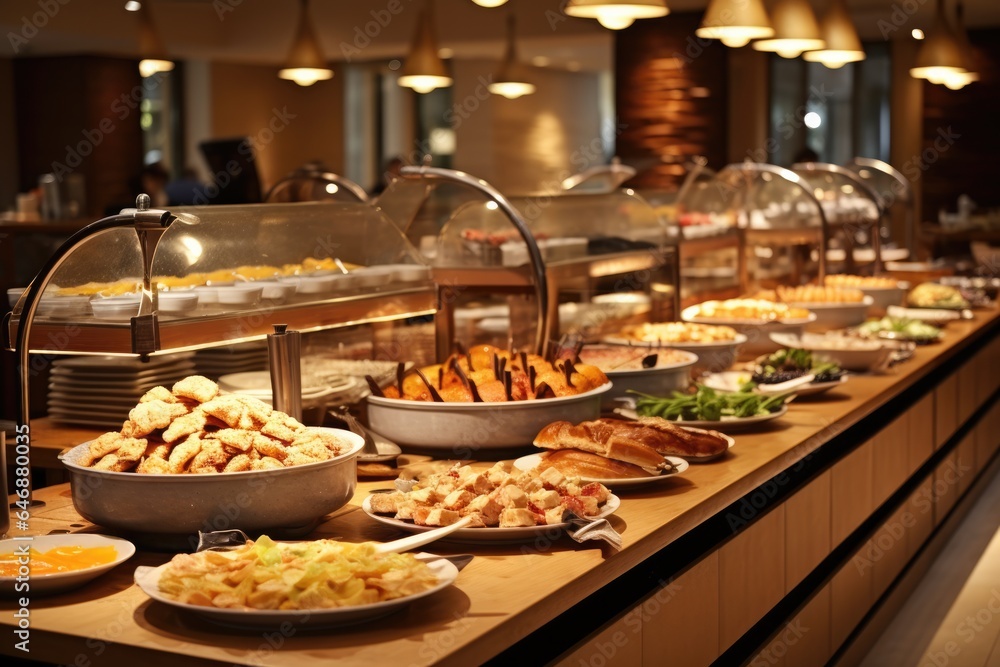Breakfast buffet in a five-star hotel - stock photography