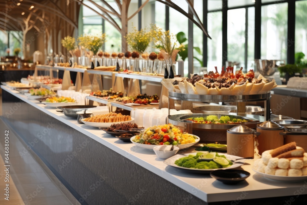 Breakfast buffet in a five-star hotel - stock photography Breakfast buffet in a five-star hotel - stock photography