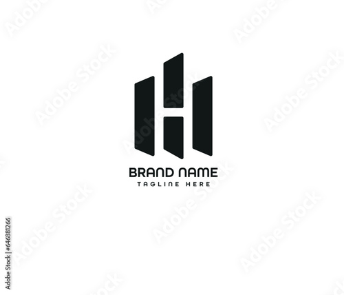 h modern letter logo design