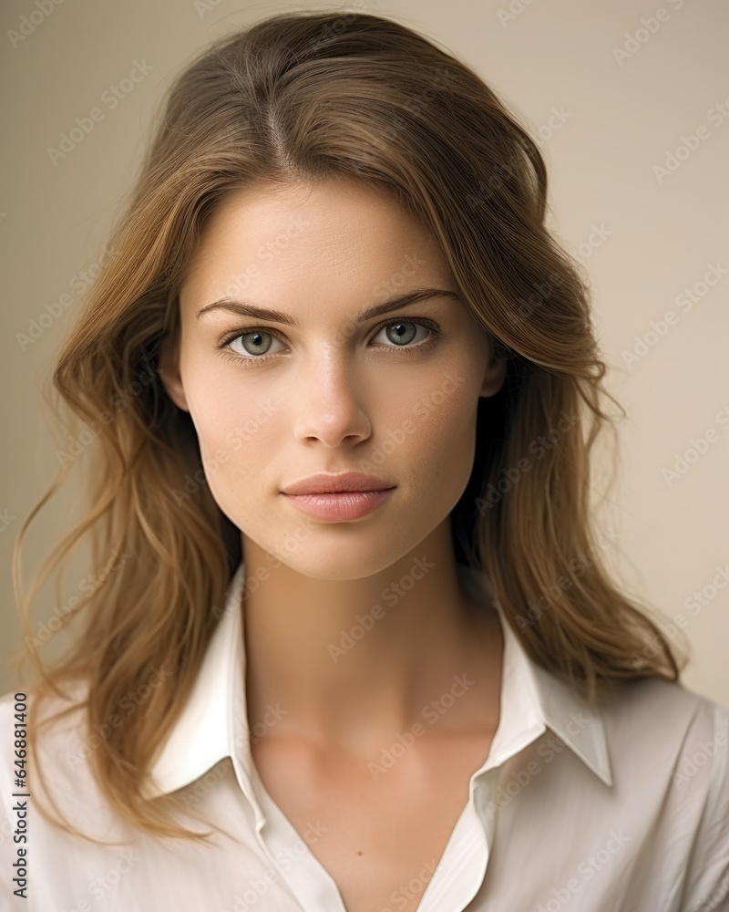 Pretty Woman A powerful look straight into the camera - stock photography Pretty Woman A powerful look straight into the camera - stock photography