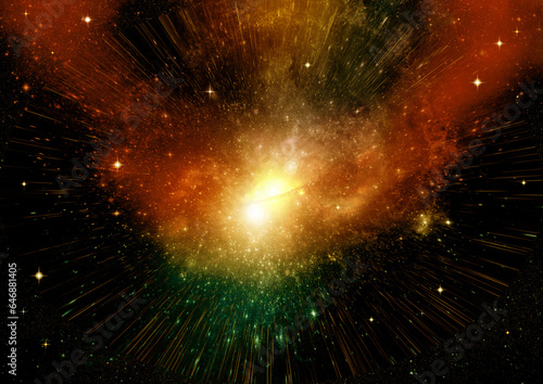 Obraz na płótnie galaxy in a free space. 3D rendering w salonie