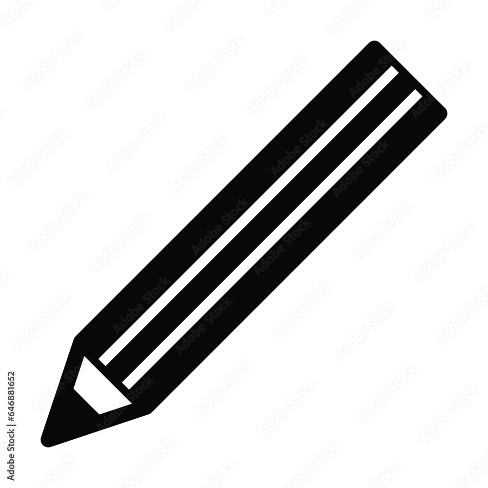 Pencil icon vector doodle element for education in a glyph pictogram illustration Pencil icon vector doodle element for education in a glyph pictogram illustration