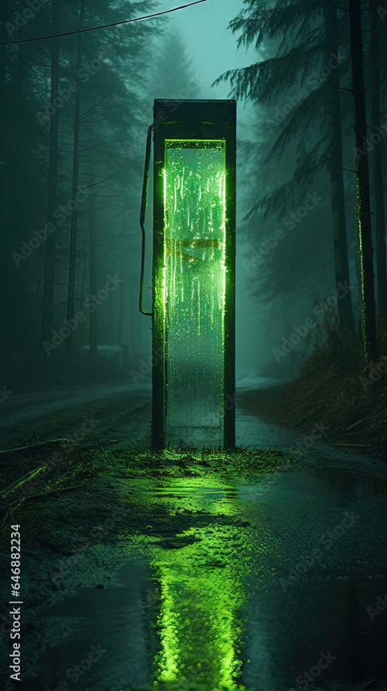 Obraz premium Spooky halloween night. AI generated art illustration.