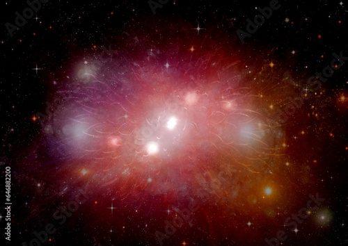 Obraz na płótnie galaxy in a free space. 3D rendering w salonie