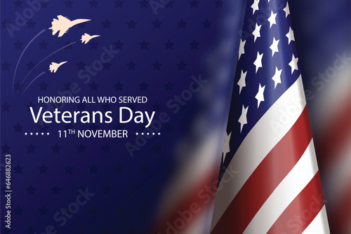 Free vector realistic veterans day concept