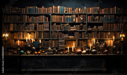 A bookshelf filled with a variety of old books.