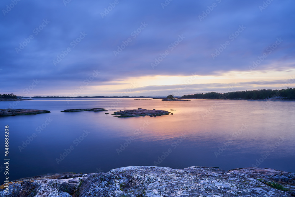 sunset over the sea