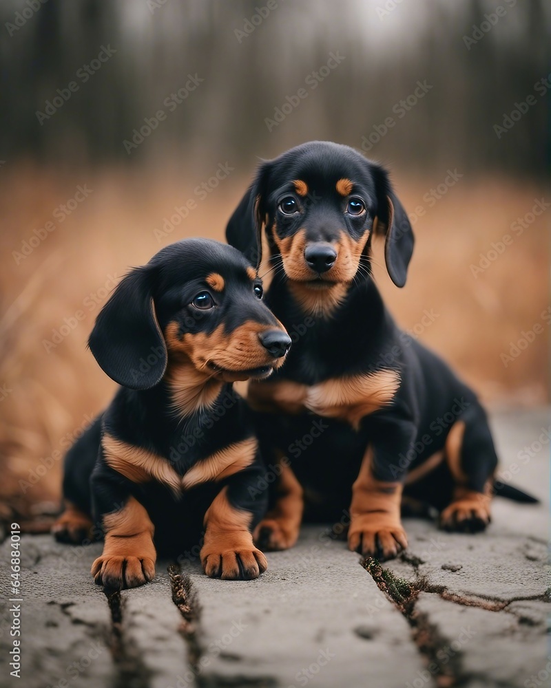Photography of beautiful cute puppies