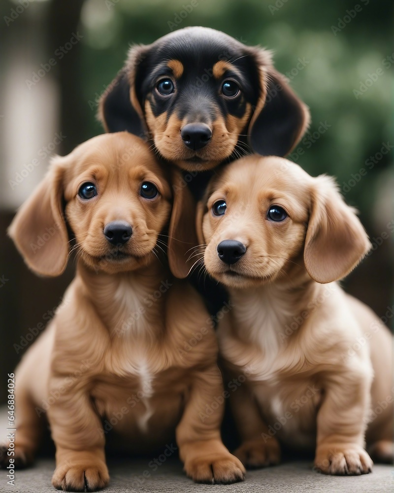 Photography of beautiful cute puppies