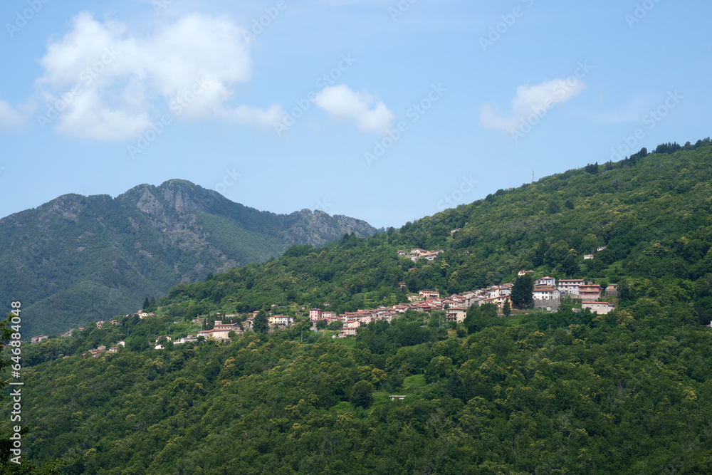 Landscape along the road of Arni, from Garfagnana to Alpi Apuane