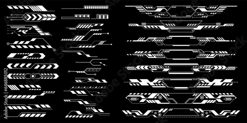 Sci-fi futuristic hud dashboard display virtual reality technology screen. User Interface set. Statistics, Data information infographic. Vector graphic	