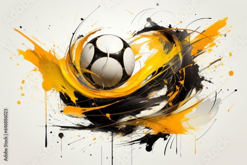 Soccer ball in action.