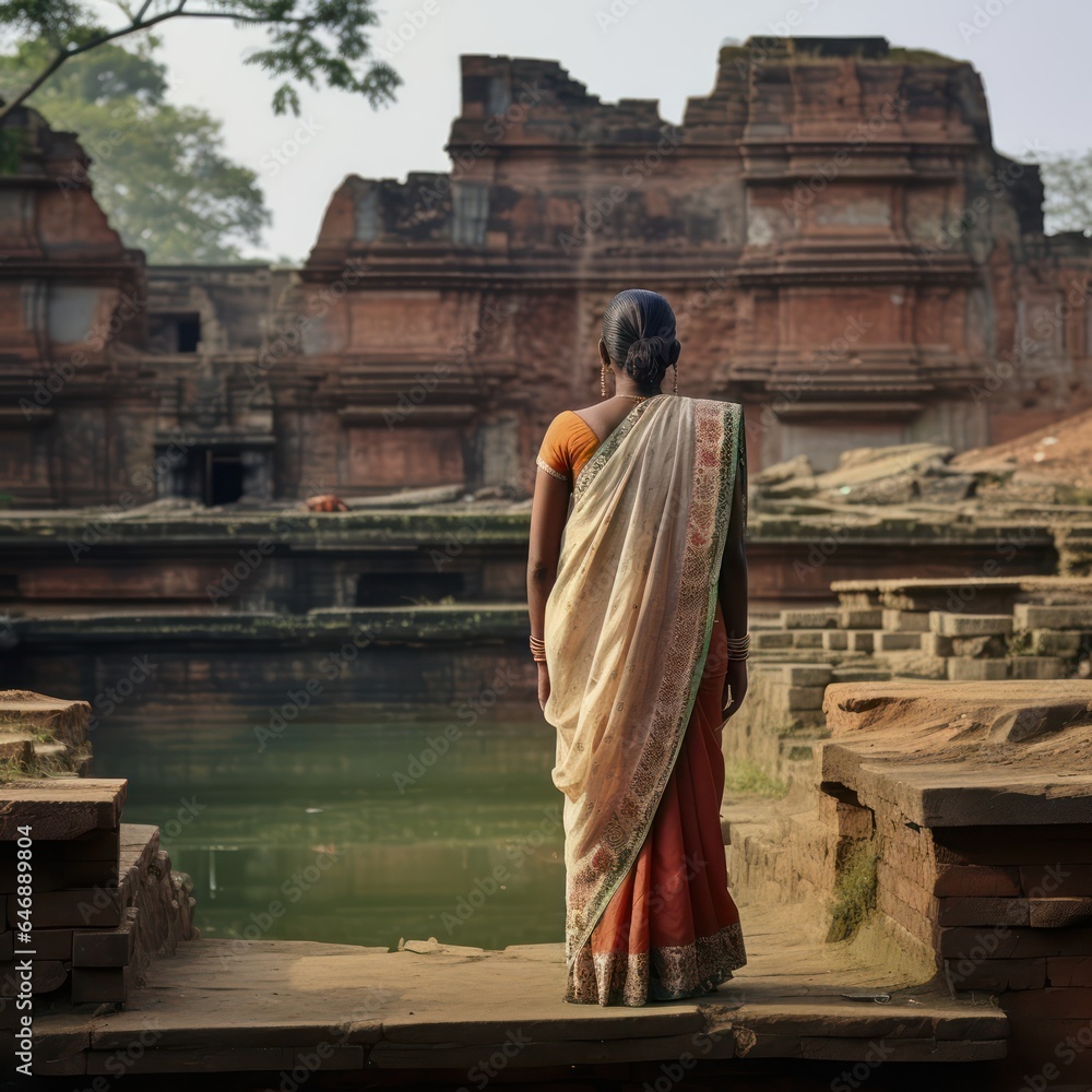 Bihari Woman near Nalanda University Ruins
